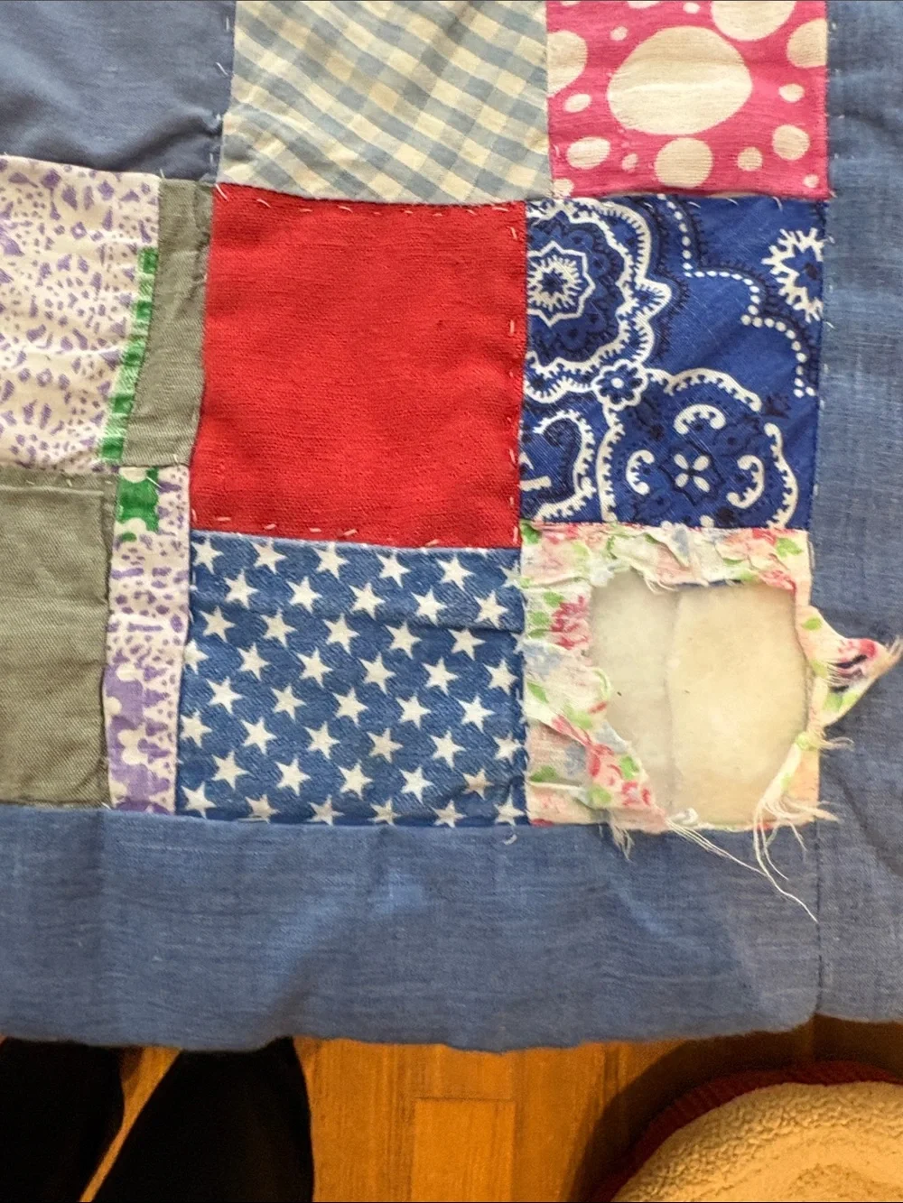 Vintage Hand stitched Patchwork Quilt